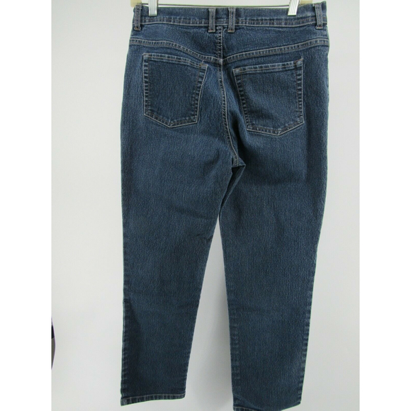 Gloria Vanderbilt Amanda Jeans Womens Size 8 Short Blue straight leg Mid Rise - Picture 4 of 10